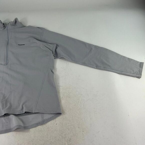 VTG Patagonia Cycling Pullover Jersey Jacket Womens Large Made USA 1/2 Zip Gray - Picture 5 of 10